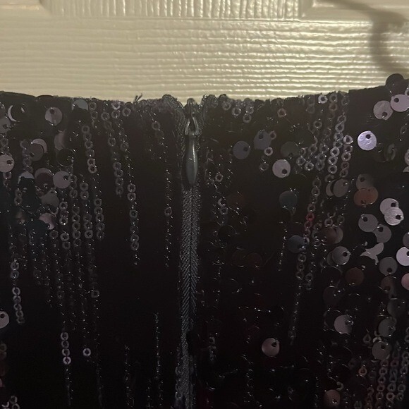 Jackie Jon Blue Sequin Stretch Dress - Size 16 | Party-Ready & Comfortable - Picture 5 of 10